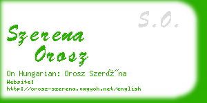szerena orosz business card